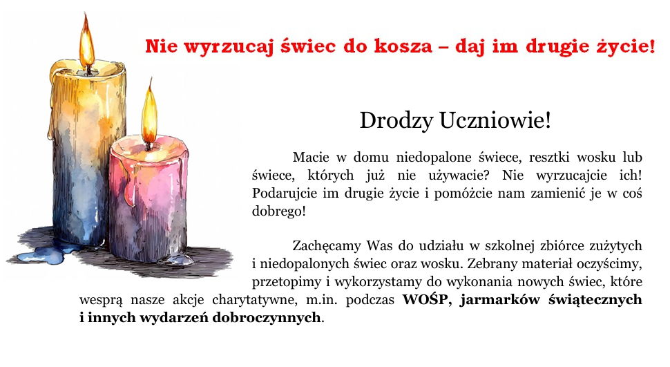 Zdjęcie: Nie wyrzucaj świec do kosza - daj im drugie życie!